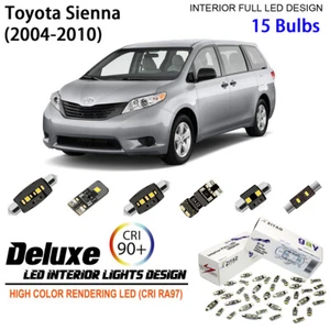 LED Interior Light Kit for Toyota Sienna 2004-2010 White Dome Light Bulb Upgrade - Picture 1 of 8