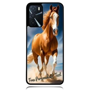Funda trasera de texto personalizada para serie de teléfonos OPPO - impresión de retrato de caballo - Imagen 1 de 1