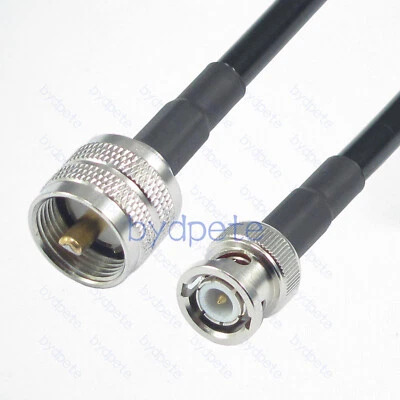 BNC male to UHF male PL259 PL-259 LMR240 Coaxial Cable Koaxial Kable 50ohms lot - Image 1 of 4