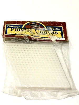 Lona de plástico Darice 33101 MED rombo rombo blanco punta de aguja NUEVO LEER Foto 1 de 4