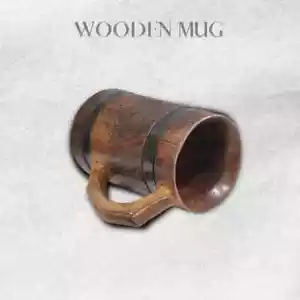 Handmade Beer Mug Wooden Viking Beer Cup Wooden Tankard Wood Beer Mug - Picture 1 of 5