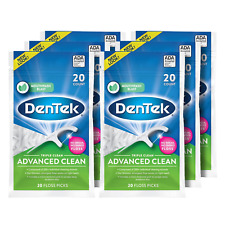 Dentek Triple Clean Advanced Clean Floss Picks, No Break & No Shred Floss, 20 Co