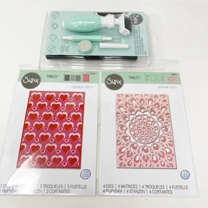 Sizzix Thinlits Die Cut Sets & Brush Accessory Kit Layered Hearts Kaleidoscope - Picture 1 of 8