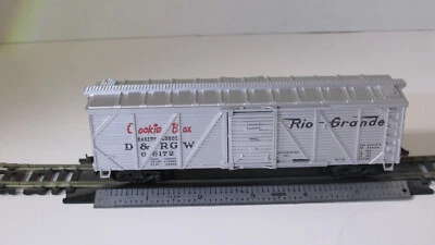 HO gauge,1:87 scale,box car,Rio-Grande,D&RG 66172,sliver,plastic,China,Life-like - Image 1 of 4