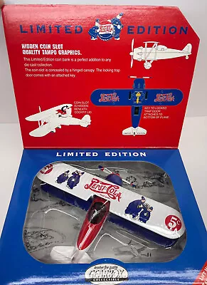 GEARBOX Modified 1932 Stearman Biplane Coin Bank HEAVY DIECAST #00507 Pepsi-Cola - Image 1 of 4