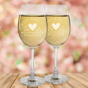Personalisierte Paare 16 Unzen Weingläser Geschenk 2er Set - Bild 1 von 6