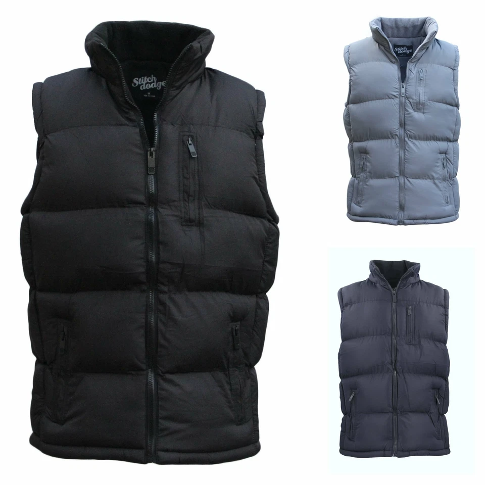 New Men's Thick Puffy Puffer Sleeveless Jacket Winter Thick Vest Quilted Jacket - Image 1 of 1