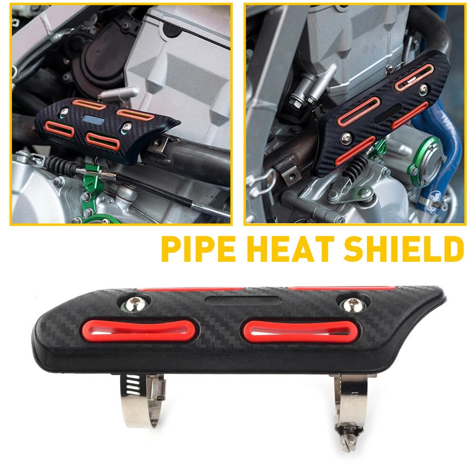 Cubierta protectora térmica de tubo para Honda CRF450R 2002-2020 CRF450X 2005-2020 roja Foto 1 de 4