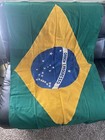 Vintage Authentic Antique ANNIN Made In USA Marine BRAZIL Flag 3’ X 5’