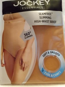 Jockey Essentials SeamFree Slimming High-Waist Brief Beige Sz Medium (G1) - Picture 1 of 8