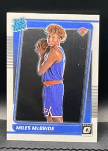 2021-22 Panini Donruss Optic Base Rated Rookie Miles McBride Knicks RC SURFACE - Bild 1 von 2