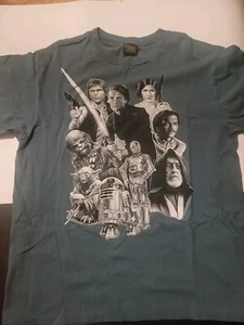 Vintage Star Wars Mens T-shirt X Large 1995 USA Jedi Light Side Gray Super Clean - Picture 1 of 5