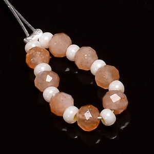 Natural Sunstone Gemstone Rondelle Shape Faceted Beads 3X3X2mm Strand 2" A-24465
