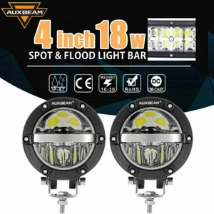2X 4" ROUND LED WORK LIGHT BAR SPOT FLOOD DRVING LAMP OFFROAD CAR TRUCK ATV SUV - Picture 1 of 12