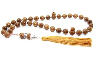 10mm x 33 WENGE WOOD PRAYER BEADS ISLAMIC TASBIH MASBAHA WOODEN IMAM & MARKERS - Picture 1 of 6