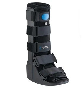 Bota de fractura autoinflable United Ortho Air Cam PEQUEÑA negra para caminar 5 correas - Imagen 1 de 11