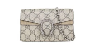Gucci GG Supreme Super Mini Dionysus Bag Authentic Taupe Suede - Picture 1 of 8