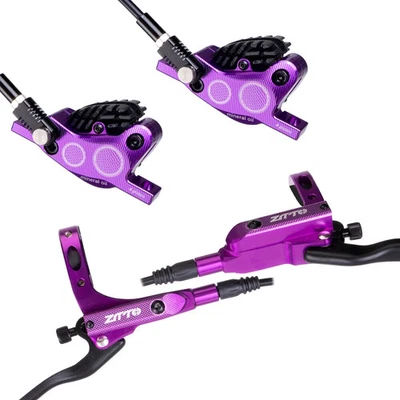 MTB Hydraulic Disc Brake 4 Piston Lightweight Oil Pressure XC Trail Calipers Pad - Image 1 of 4