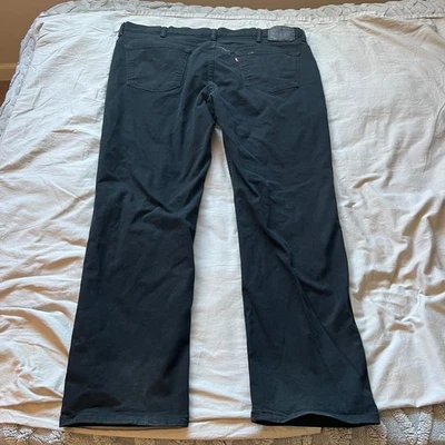 LEVIS 541 Jeans Mens 42x32 Black Denim Distressed Casual Comfort Stretch Paint - Image 1 of 4