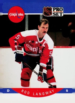 1990-91 Pro Set #314 Rod Langway - Image 1 of 2