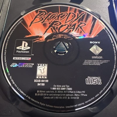 Bloody Roar - Sony Playstation 1 PS1 PSX **PROBADO, VER DESCRIPCIÓN** Foto 1 de 3
