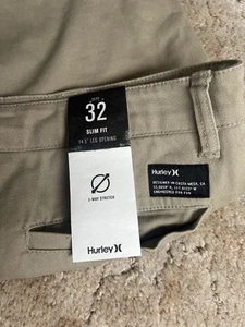 WF03421 REALLY NICE **HURLEY** SLIM FIT LEG MENS JEANS 32 (msr 33"x31.5") BROWN - Picture 1 of 5