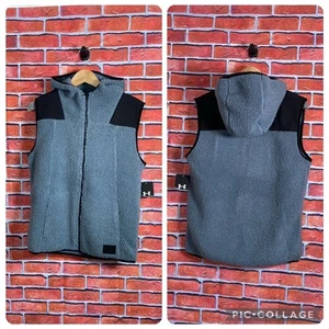 Under Armour Boys Youth Full Zip Hooded Sherpa Vest Size Large NWT - Picture 1 of 8