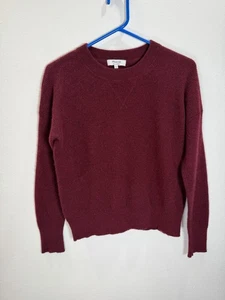 Suéter Madewell para mujer 100 % cachemir tejido gofre talla pequeña rojo - Imagen 1 de 6