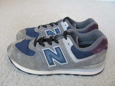 Zapatos deportivos New Balance 574 gris y azul para niños talla 1,5 Foto 1 de 4