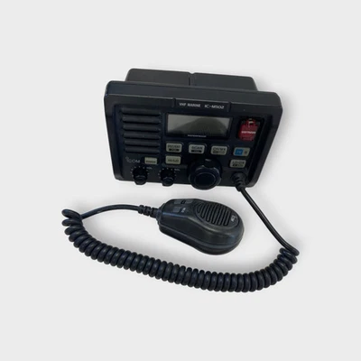 Icom IC-M502 Marine DSC VHF Radio W/ Attached HM-126B Fist Mic - Used - Tested - Image 1 of 4