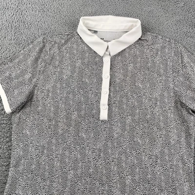 Camisa Polo Under Armour Mujer Grande Blanca Negra Estampado Golf Rendimiento Elastizada Foto 1 de 4