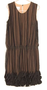 AKRIS PUNTO Exclusive Elegant Sexy Brown Dress SZ 12 - Picture 1 of 6