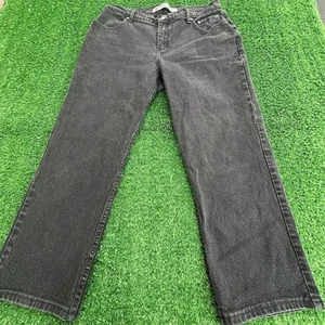 Harley-Davidson Jeans Mens Waist 32 Length 25 Dark Gray Straight Leg Denim 5 Poc - Picture 1 of 8