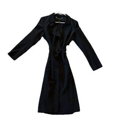 *Usado UNA VEZ* WHITE HOUSE BLACK MARKET Gabardina Ligera con Cinturón Md Foto 1 de 4