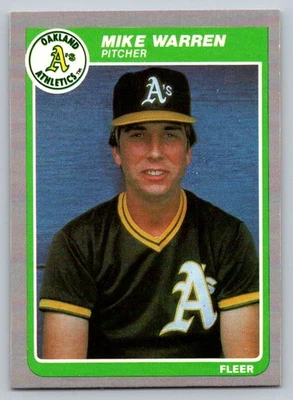 1985 Fleer #435 Mike Warren Oakland Athletics - Image 1 of 2