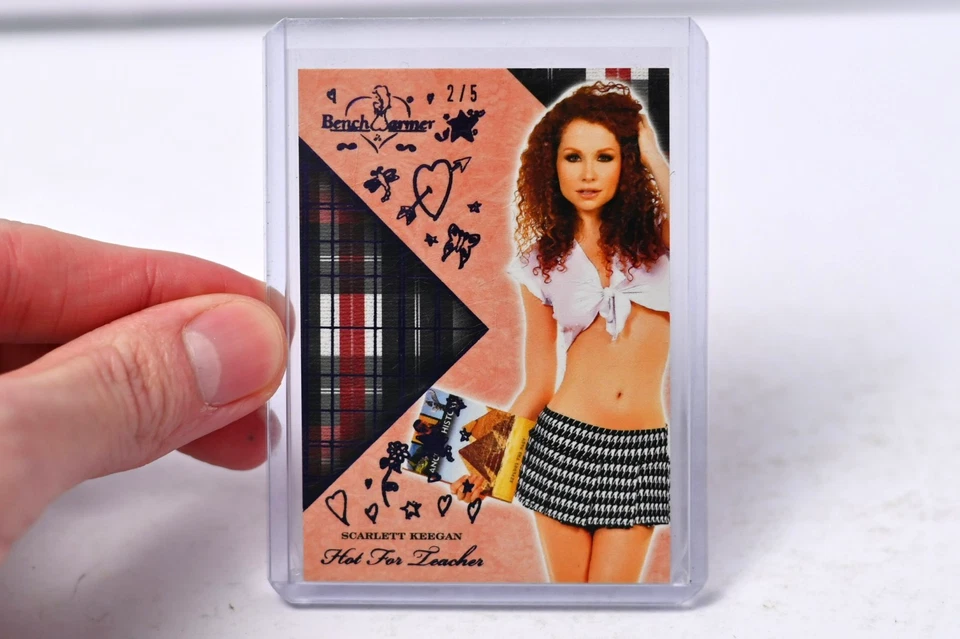 2018 Benchwarmer Scarlett Keegan Hot for Teacher #84 Purple Foil 2/5 - Image 1 of 2