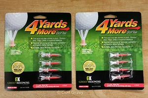 2 packs of 4 Yards More Golf Tees by Green Keepers - "Short Tee" - 1 3/4" - Picture 1 of 2