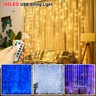 3M*3M 300 LED Curtain Fairy Hanging String Lights  Wedding Party Home Decoration