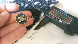 Celine Button Marineblaugold Ton 20 mm Vintage - Bild 1 von 3