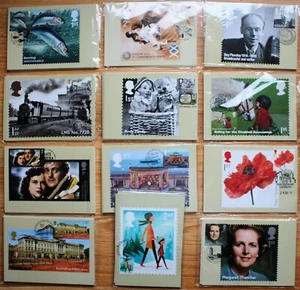 2014 DIFFERENT PHQ CARD SETS VARIOUS RELATED FRONT HANDSTAMPS. SOLD INDIVIDUALLY - Picture 1 of 36