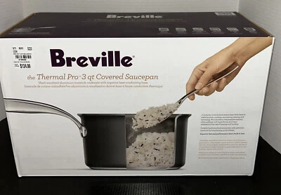 Breville Thermal Pro 3 кварты покрытый кастрюля с крышкой новый - Изображение 1 из 4