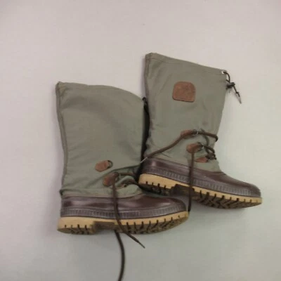 Sorel 靴子男式 7 码冬季雪地橡胶美国花边插入冰川复古 — 第 1/4 张图片