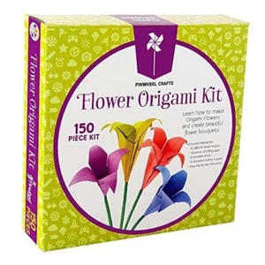 Kids Origami Paper Kit: Girls Multi Color Foldable Paper Sheets For Flowers - Picture 1 of 7