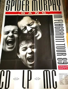 SPIDER MURPHY GANG 1989 TOUR - orig. Concert Poster - Plakat - 168x118cm - F/U - Picture 1 of 1