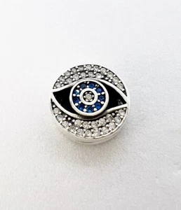Lucky Hamsa Charm Evil Eye For Mesh Bracelet Genuine 925 Sterling Silver 💖 - Picture 1 of 6