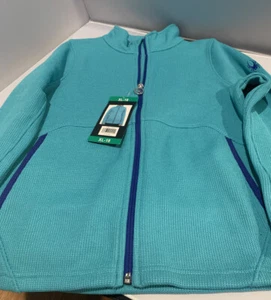 NWT Girls SPYDER Teal Knit Lightweight Full Zip Jacket Size XL 18 - Picture 1 of 6