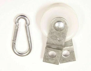 PULLEYS & ZINC CARABINER SNAP HOOKS/CLIPS SPORTS NETTING BASEBALL BATTING~ 25 - Picture 1 of 7