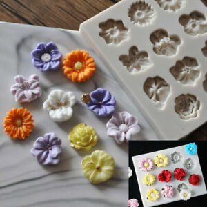 Flowers Rose Sunflower Silicone Mould Chocolate Fondant Jelly Sugar Paste Mold