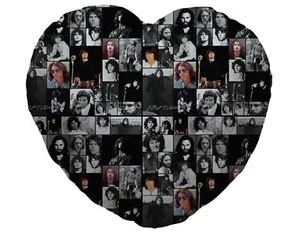 Colour Jim Morrison Fan Montage Design Heart Shaped Cushion Valentines Day - Picture 1 of 2