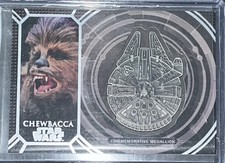 2017 Topps Star Wars 40th Anniversary Medallion-CHEWBACCA-MILLENNIUM FALCON🔥🔥